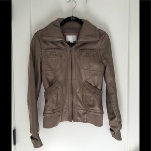 Tan Vegan Leather Jacket